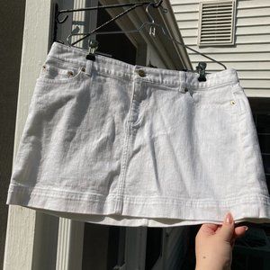 Lilly Pulitzer white denim mini skirt